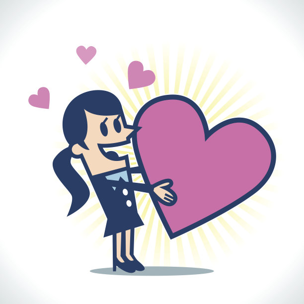 女人拿着心图片下载