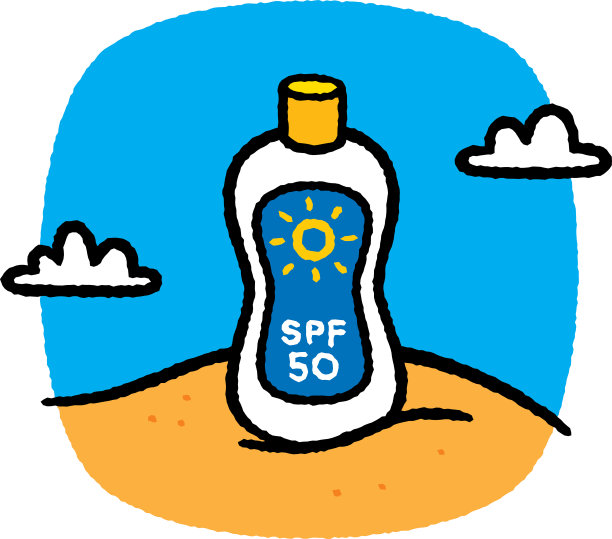 涂抹防晒霜图片下载