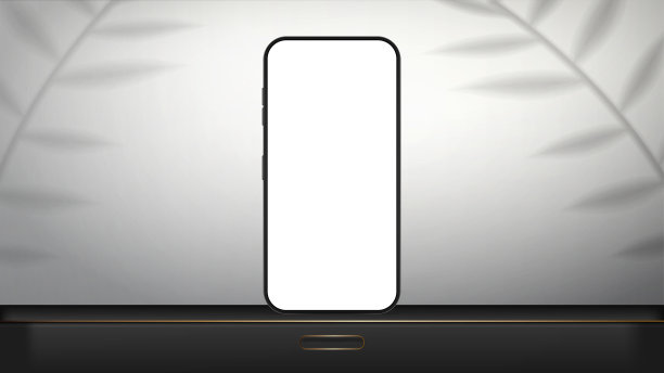 白色屏幕的电话放在黑色屏幕上图片下载