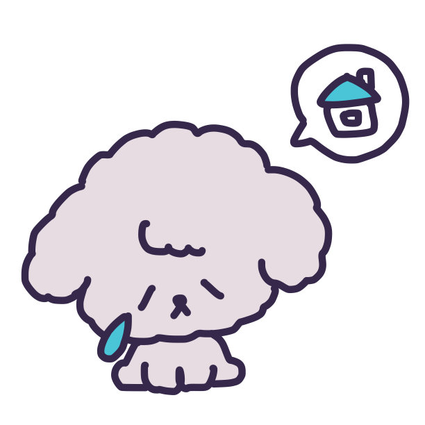 一只可爱的玩具狮子狗迷路哭泣的插图图片下载