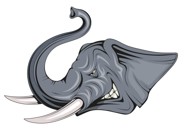 大象。矢量插图的非洲大象是最大的陆地哺乳动物图片下载