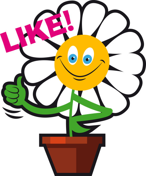 拇指向上的花图片下载