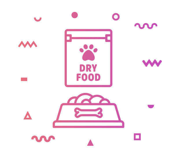 宠物食品系列风格图标设计图片下载
