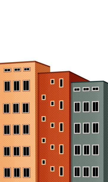 带窗户的复古建筑图片下载