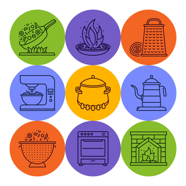 烹饪线图标设置图片下载