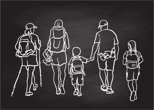 家庭徒步旅行图片下载