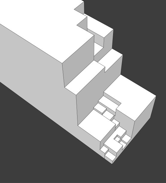 黑白三维立方体模型步骤结构模式背景图片下载