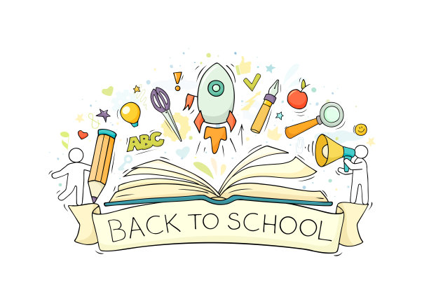 带着文具和火箭“返校”。图片下载