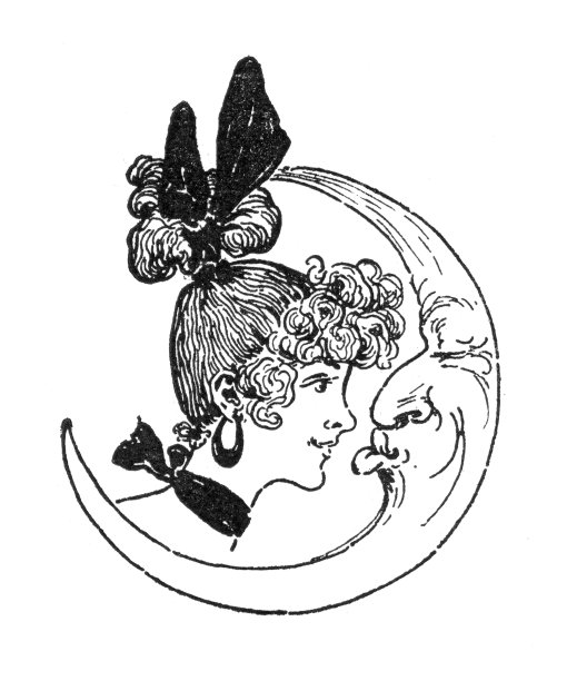 女子亲吻半月绘画新艺术1896年图片下载