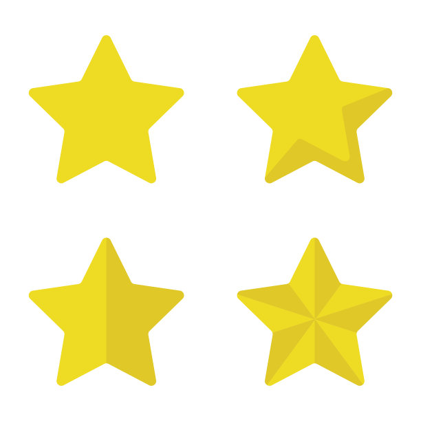 星形图标集矢量设计。图片下载
