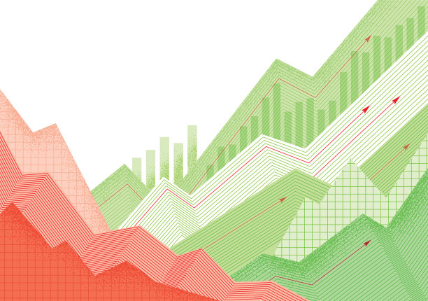 横向抽象财务图表图片下载