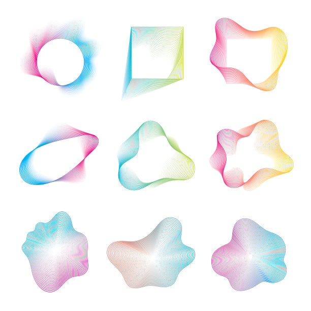 现代梯度抽象元素集图片下载