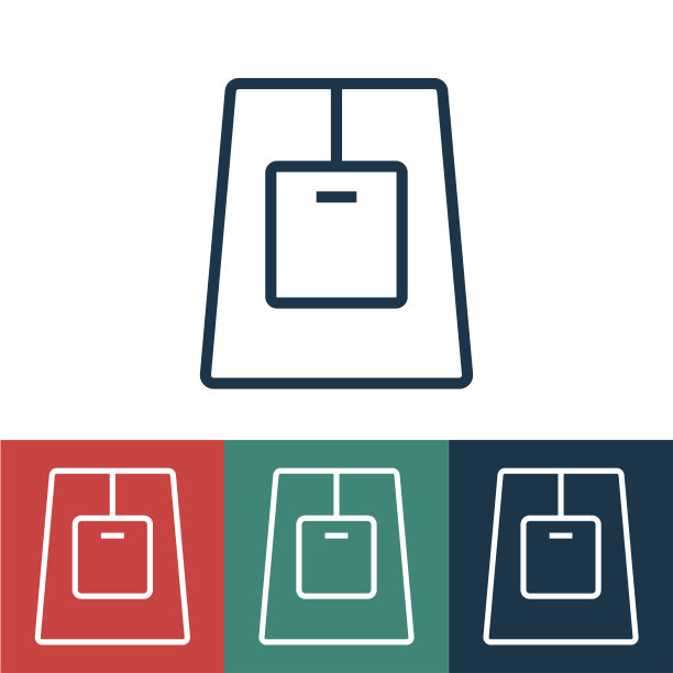 线性矢量图标与茶包图片下载