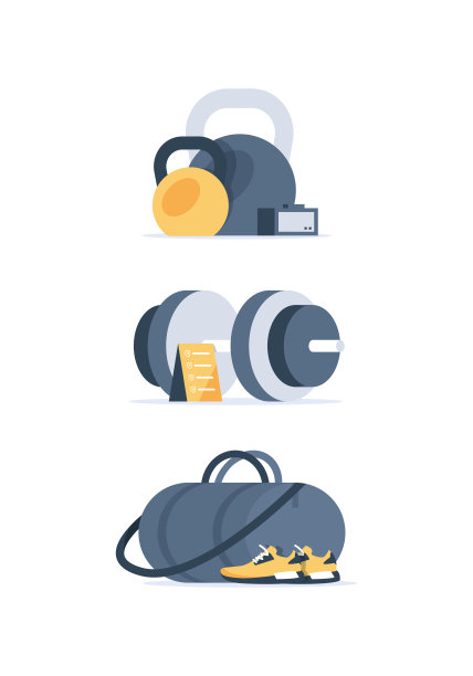 健身和健身器材的插图图片下载