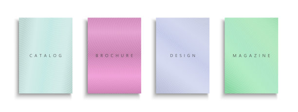 一套明亮多彩的梯度封面，模板，背景，标语牌，小册子，横幅，传单等。优雅的条纹海报、卡片、目录。时尚新潮闪亮的设计图片下载