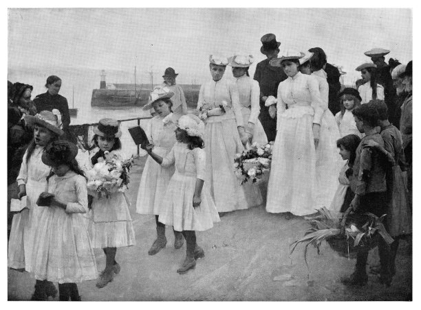 海边的送葬队伍图片下载