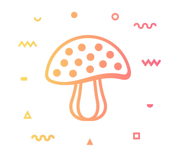 蘑菇矢量图标线插图图片下载