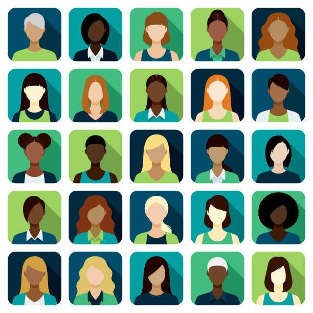 女性头像图标集图片下载
