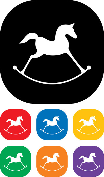 摇摆马图标集图片下载