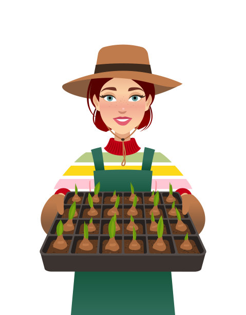 带着花球的女园丁图片下载