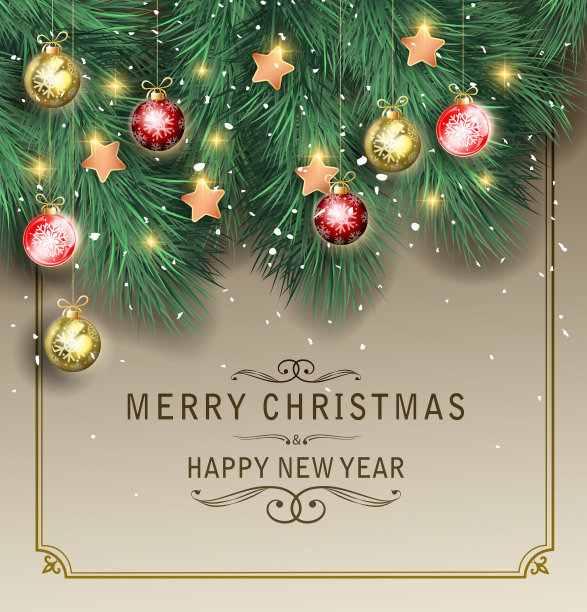 古老的圣诞贺卡图片下载