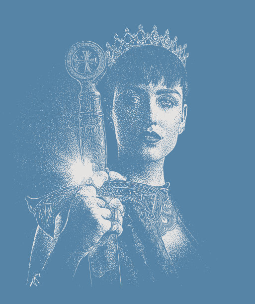 带着王冠和剑的女强人图片下载