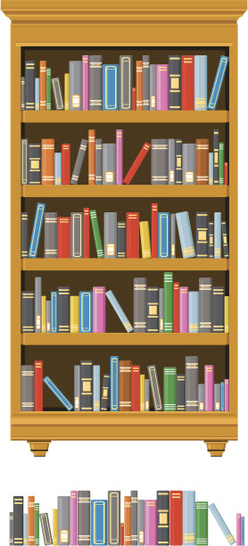 书架上的书。图片下载