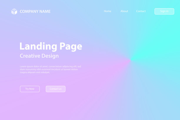 登陆页面模板-蓝色抽象背景，径向渐变图片下载