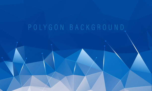 蓝色多边形模板图片下载
