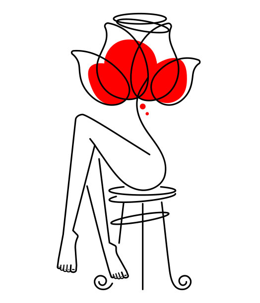 一套三朵黑色玫瑰剪影图片下载