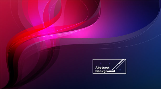 曲线抽象深蓝色和红色背景图片下载
