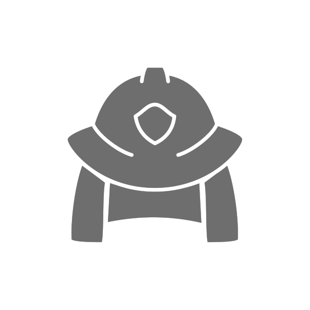 消防员头盔灰色图标孤立在白色图片下载