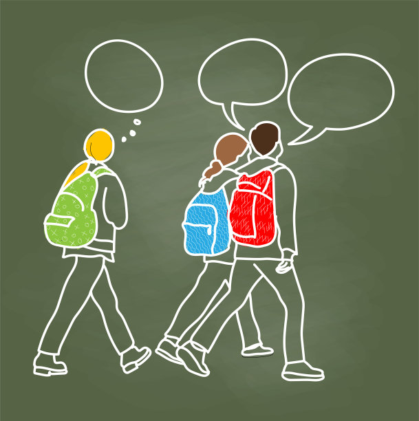 在我们上学的路上思考黑板图片下载