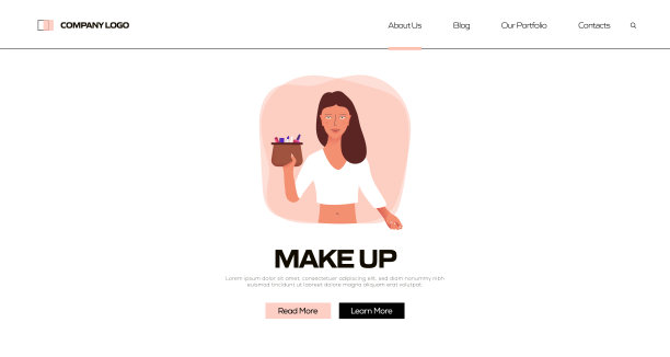 在平面卡通风格的概念彩色矢量插图。美容，身体护理和化妆品相关的现代矢量插图网站登陆页图片下载