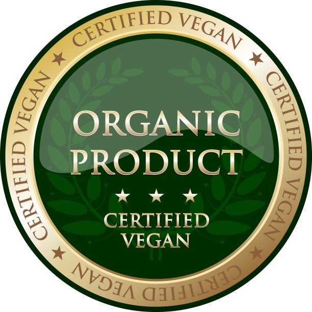 有机产品认证素食金产品标签图片下载