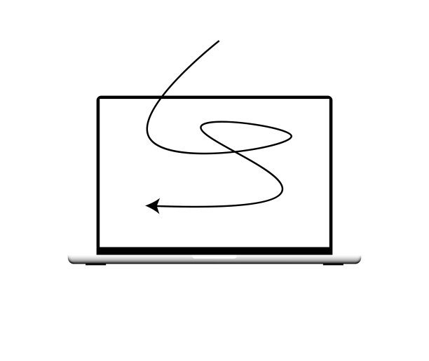 笔记本电脑设计带有箭头符号图片下载