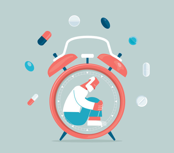 闹钟和药片——老男人图片下载