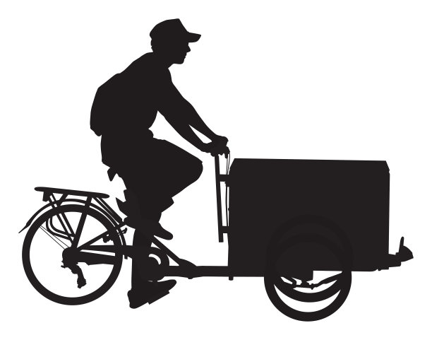 年轻人骑着冰淇淋车图片下载