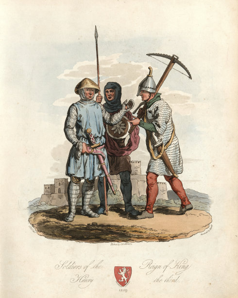 13世纪亨利三世统治时期的中世纪士兵图片下载