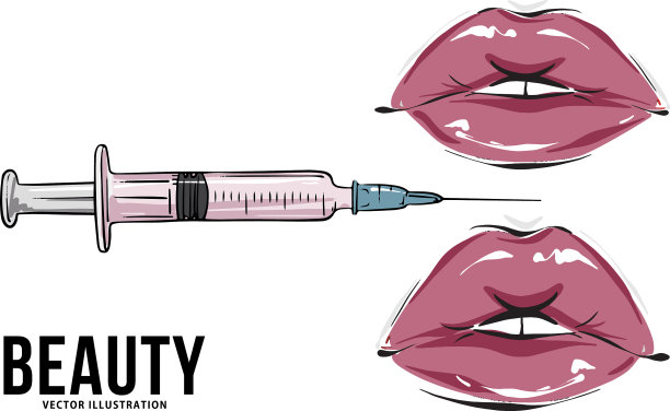 唇部注射彩妆艺术唇填充透明质酸图片下载