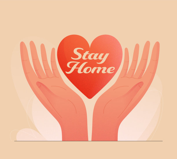 2019冠状病毒病大流行，居家理念图片下载