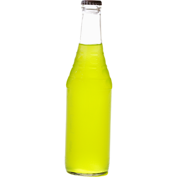 一瓶黄色玻璃瓶饮料图片下载