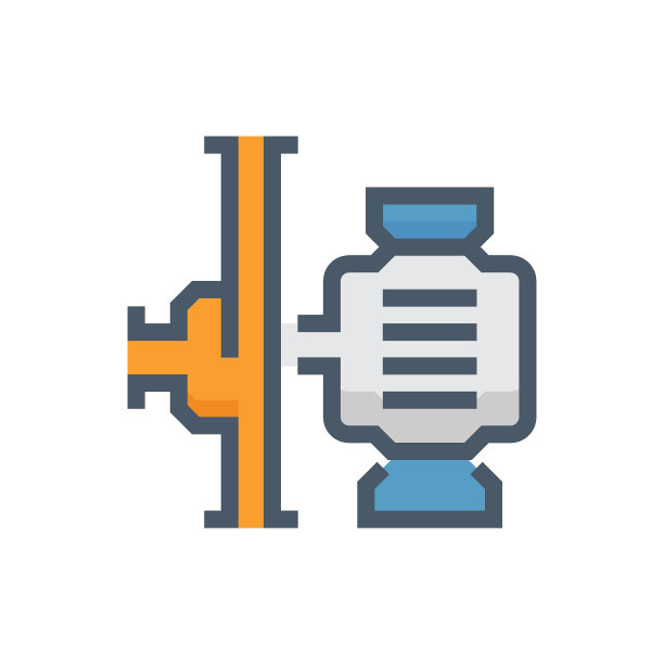 水泵矢量图标设计控制，分配和供应水，石油和天然气。图片下载