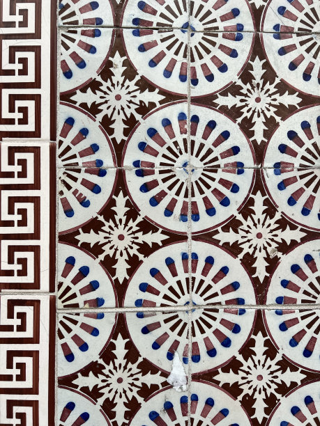 古老的传统葡萄牙瓷砖- Azulejos图片下载