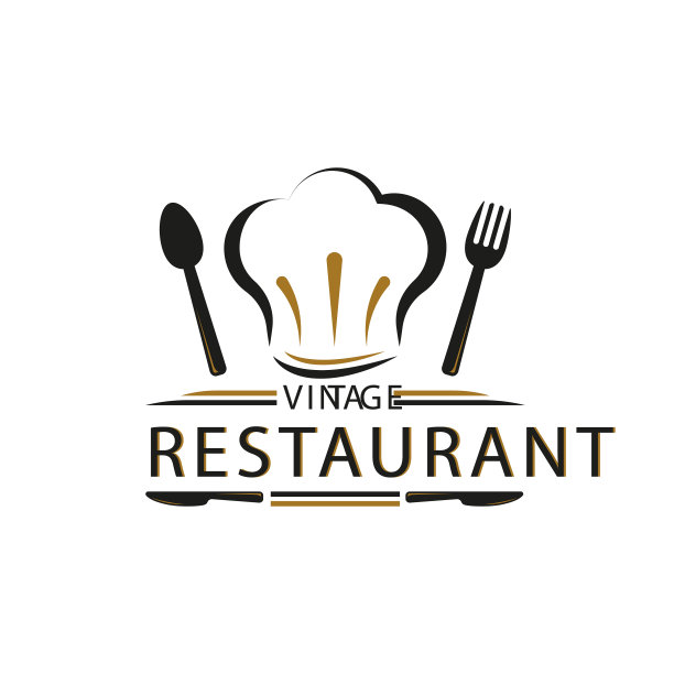 复古潮人复古标志风格的餐厅图片下载