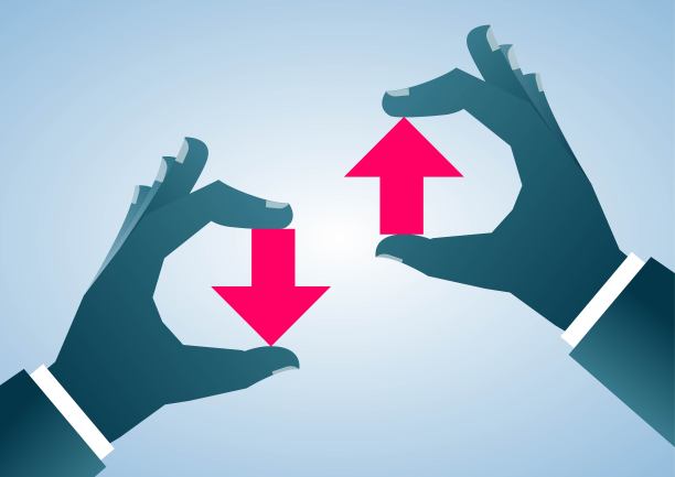 手分别举箭头和下箭头，进行业务概念说明图片下载