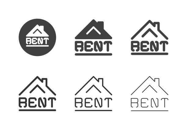 房屋出租图标-多系列图片下载