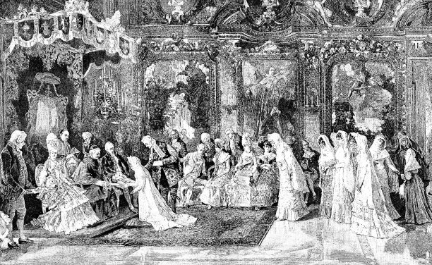 在罗马的波盖塞别墅给贫穷女孩分发嫁妆图片下载