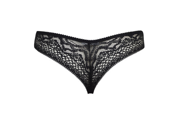 内衣。黑人女性性感的蕾丝内裤被隔离在白色的背景上。图片下载