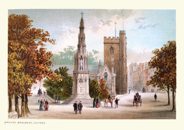 烈士纪念馆，英国牛津，19世纪90年代，19世纪，维多利亚艺术图片下载